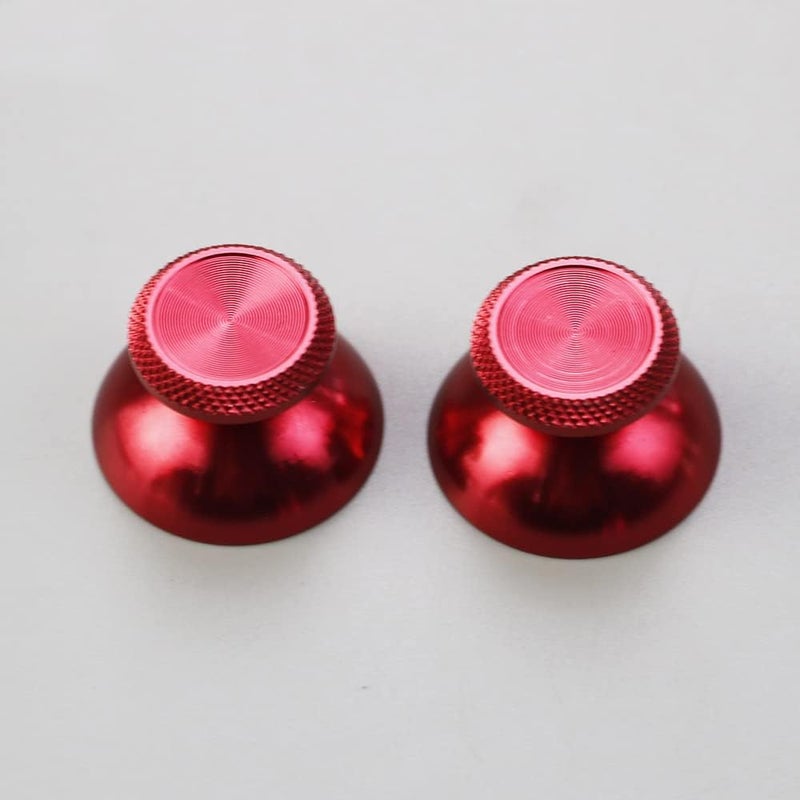 LightFairy 2pcs Metal Analog Grips Stick Thumbsticks for PS5 Controller Aluminum Alloy Metallic Joysticks (red) - Image 2